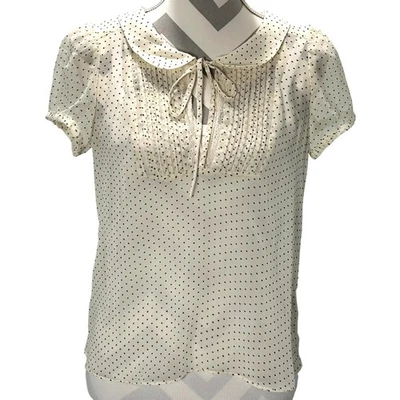 Блузка женская American Eagle в горошек с воротником Peter Pan размер S P прозрачная - Изображение 1 из 4