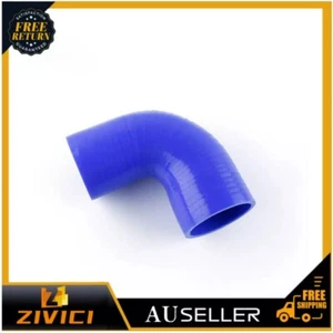 45 Degree BLUE (76-76)mm Elbow Reducer Intercooler Intake Turbo Silicone Hose - Picture 1 of 3