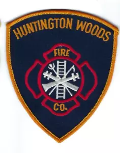 Huntington Woods (Oakland County) MI Michigan Fire Co. patch - NEW! *Clothback* - Picture 1 of 1