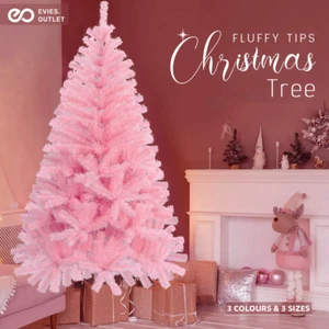 Multicolour Fluffy Tips Christmas Xmas Artificial Tree Metal Stand Easy Assembly - Picture 1 of 11