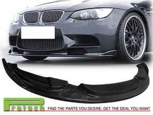 HM Type Carbon Fiber Front Bumper Add on Lip FOR BMW 2008-2013 E90 E92 E93 M3 - Foto 1 di 3
