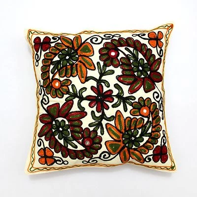 Suzani Traditional Multicolor Home Decor Pillow Sham Couch Cushion Cover Ik - Image 1 of 4