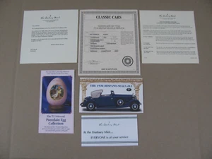 Danbury Mint Red & White 1955 Oldsmobile Super 88 Convertible Title & Paperwork - Picture 1 of 12