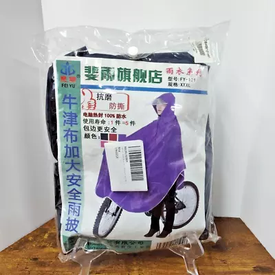 Adult Bike Outdoor Cycling Hooded Raincoat Waterproof Oxford 3X Rain Cape Poncho - Изображение 1 из 2