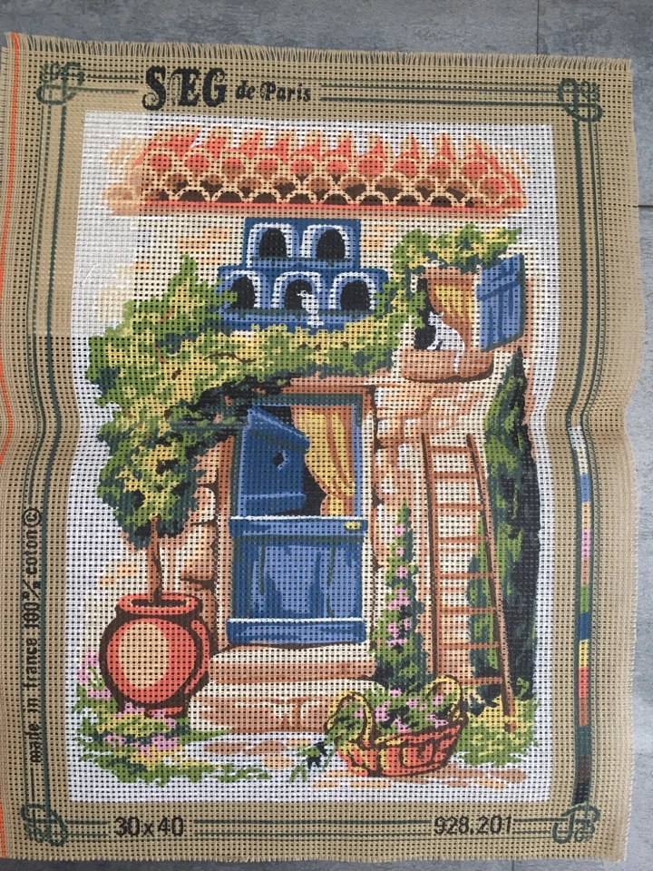 @@@***   SUPERBE CANEVAS NEUF DE SEG AVEC REF - 40X30CM   **@@ - Photo 1/1