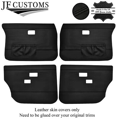 BLACK STITCH LEATHER 4X FRONT REAR DOOR COVER FOR VOLVO 144 145 244 245 264 265 - Image 1 of 3