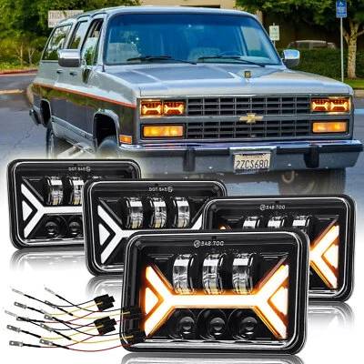Kit de 4 faros 4x6" Hi/Lo H4651 para Chevrolet R2500 C10 Suburban 1989-1991 Foto 1 de 4