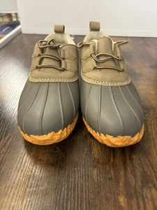 JBU/JAMBU DAMEN GRÖSSE 10 ENTENSTIEFEL WASSERDICHT TAUPE/KORALLE VEGAN schonend gebraucht - Bild 1 von 10