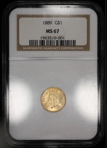 1889 G$1 Type 3 Gold Dollar NGC MS67 Cover