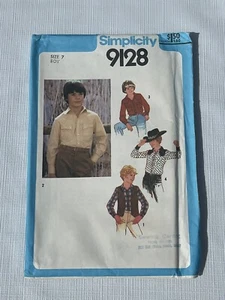 Reversible Vest Western Shirt Boys Size 7 CUT Pattern S9128 Vtg 70s Urban Cowboy - Picture 1 of 2