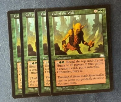 MTG 4X WEATHERLIGHT CALL OF THE WILD NM MAGIC THE GATHERING ENGLISH GREEN RARE - Image 1 of 4