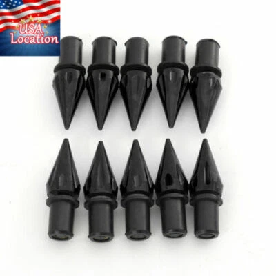 5mm CNC M5 Windscreen Spike Bolt Screw Well Nuts Windshield Screen 10pcs Black - Image 1 of 4
