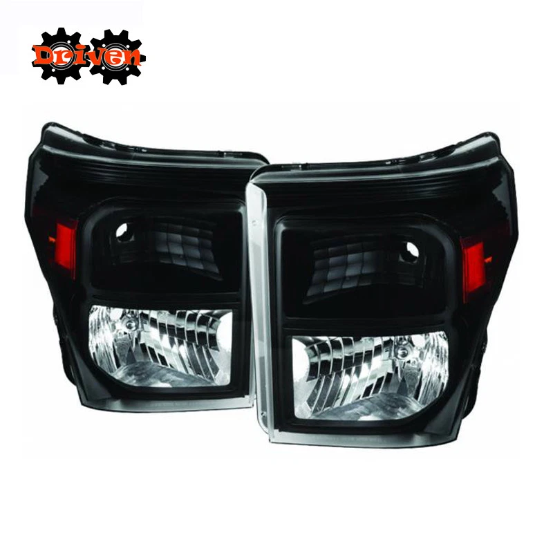 Faros de carcasa negros 11-16 para Ford F250 F350 Super Duty con reflector ámbar ADM Foto 1 de 1