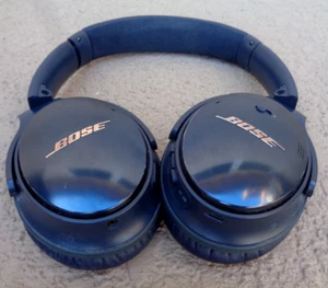 BOSE QUIET COMFORT 35 QC35 BLUE HEADPHONES BLUETOOTH STEREO USED TESTED WORKS - Picture 1 of 5