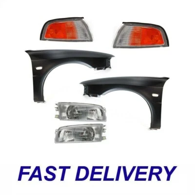 Set of 6 Front LH & RH Fenders With Headlights & Corner Lights Fits 97-01 Mirage - Image 1 of 4