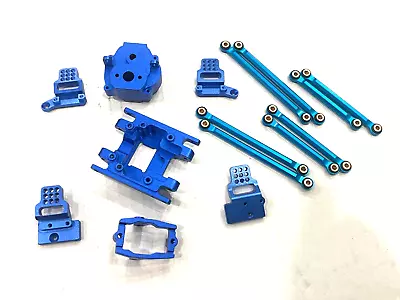 Aluminum ShockTower GearBox Servo mount Gear Cover  1/18 Traxxas TRX-4M Blue - Image 1 of 4