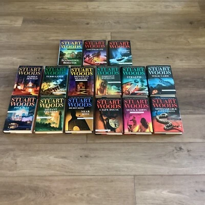 STUART WOODS Book Lot Hardcover Books Lot Of 15 Stone Barrington Novels 1st Ed - Image 1 of 4