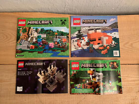 LEGO Minecraft 21123 21178 2140 21107 Instruction Manuals Only Lot of 4 Books
