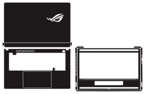 Sticker Skin Cover for ASUS ROG Strix G16 2025 G615 Laptop Carbon Vinyl Decals - Picture 1 of 36