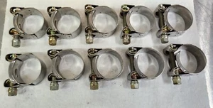 Stainless Steel Clamps, Size Range 34 to 37mm (10 clamps) - Picture 1 of 3