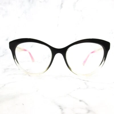 MIU MIU VMU 04R 114-1O1 眼镜黑色全边猫眼框 53-17-145 — 第 1/4 张图片