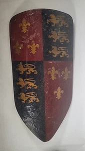 VINTAGE MEDIEVAL SHEILD PROP, 32 X 17", COS PLAY, KNIGHT, HORROR - Picture 1 of 9