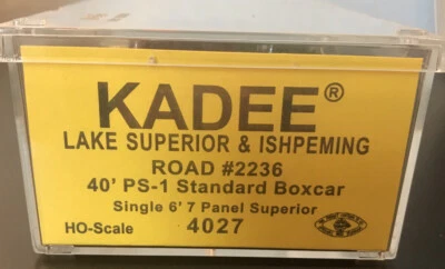 Kadee HO Lake Superior & Ishpeming 40’ PS-1 Boxcar, #4027, Road #2236. Nuevo en caja Foto 1 de 2