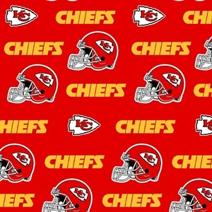 NFL Kansas City Chiefs Red 60 Wide Fabric Traditions ~By The Yard - Picture 1 of 1