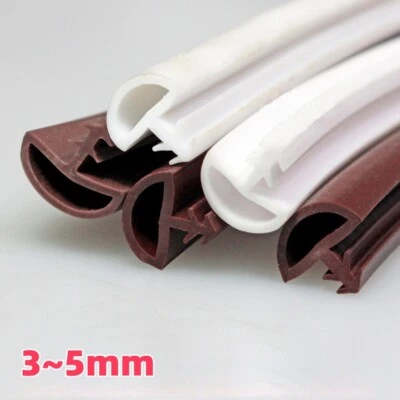 Wooden Door Seals Sealing Strips Rubber Frame Protect Gasket Draught Excluder - Image 1 of 4