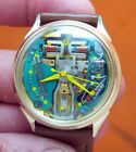 SERVICED ACCUTRON 214 SPACEVIEW 10KT. GOLD FILLED TUNING FORK MAN'S WATCH M7