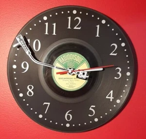 10" Record Wall Clock Great Vintage Graphics - Unique Gift Idea - Picture 1 of 13