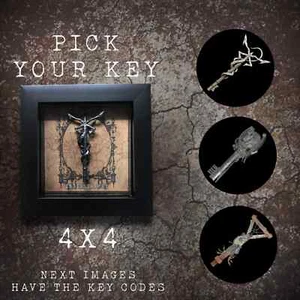 Resident Evil Keys - Pick a key - Handmade Mounted In 4x4 Quality Shadow box - Picture 1 of 7