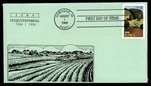 Mayfairstamps US FDC 1996 Iowa Anniversary Crop First Day Cover aas_33813 - Picture 1 of 2