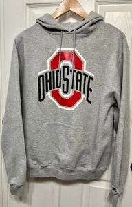 Ohio State Buckeyes Grey Champion Brand Hooded Sweatshirt Men's Medium - Picture 1 of 7
