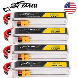 4X Tattu 850mAh 95C 11.4V HV 3S Lipo Battery XT30 Plug-Long For FPV Quadcopter - Picture 1 of 6