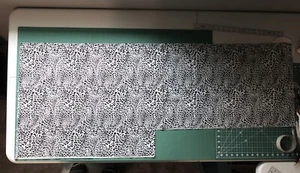White Leopard Print Remnant of 100% Cotton Fabric for Crafts, Quilting, Clothing - Picture 1 of 3