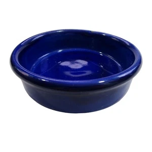Fenix USA #03 Small Crock Bowl Pet Cat Dog Dish Wine Bottle Coaster Cobalt Blue - Picture 1 of 19