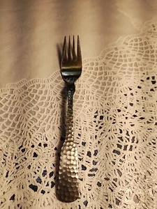 Rogers Stainless Korea Hammered Stainless Flatware Salad FORK USA Vintage 7-1/2” - Picture 1 of 2