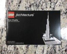 LEGO (21008) Architecture: Burj Khalifa, Dubai, COMPLETE W/ MANUAL AND NAME TILE