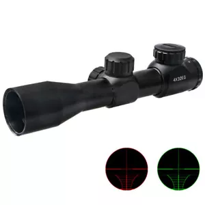 4X32EG Rifle Scope Mil-Dot Reticle Illuminated Red&Green Optics Hunting + Mounts - Picture 1 of 7