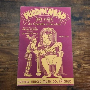 Puddin'Head The First An Operetta in Two Acts Gamble Hinged Music Co. Chicago - Picture 1 of 10
