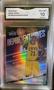 2014 PANINI PRIZM Silver LEBRON JAMES 10 GEM MINT Representative SP Scoring King - Picture 1 of 3