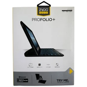 ZAGG PROfolio+ Ultrathin Case with Backlit Bluetooth Keyboard for iPad 2/3/4 NEW - Picture 1 of 17