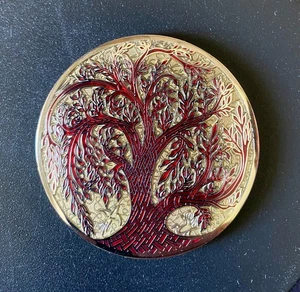 Celtic Tree Of Life Geocoin By Scavok. Red on Silver (Error) 70 Made Not Active - Picture 1 of 2