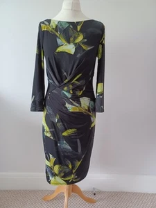Coast Damen Kleid Abend Cocktail Party Schwarz Blumen Wackel UK 12 EU 40 US 8 - Bild 1 von 18