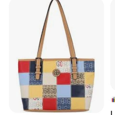 Bolso de Mano Giani Bernini Saffiano Patchwork, Creado para Macy's Foto 1 de 4