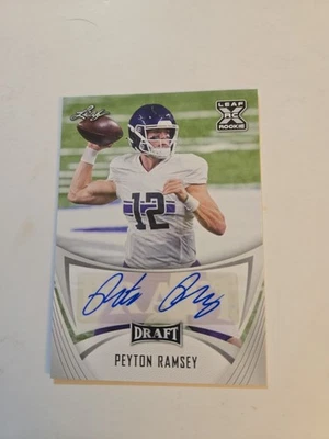 2021 Leaf Draft Autographs#BA-PR1 Peyton Ramsey - Image 1 of 4