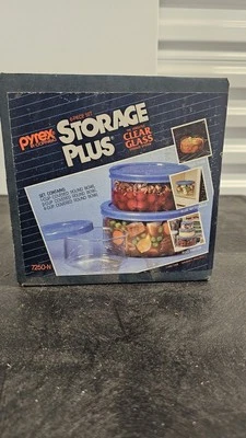 Pyrex Vintage 6 Piece Storage Plus Clear Glass Set New. V8 - Image 1 of 4
