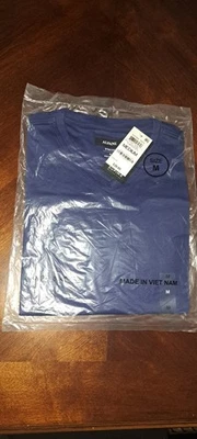 Camiseta Alfani Para Hombre Calce Regular Cuello en V, Elastizada, SELLADA, Azul Clásico, Mediana Foto 1 de 2