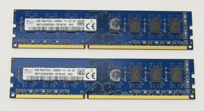 Hynix 16GB(2x8GB) PC3L-12800U 1600MHz HMT41GU6DFR8A-PB DDR3 Desktop Memory - Image 1 of 3